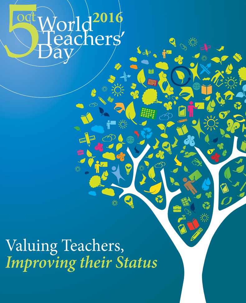 5 октября 2016. Teachers Day. World teachers Day. Плакат teacher's Day. Плакат students Day.
