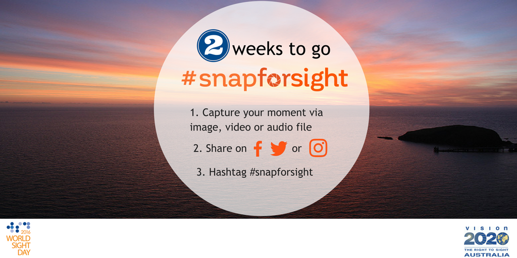 IEHU_UniMelb's tweet photo. The countdown is on! Two weeks until #WorldSightDay! Don't forget to use #altText #snapforsight #CleanFacesStrongEyes @Vision2020Aus https://t.co/FEbcYtIe4W