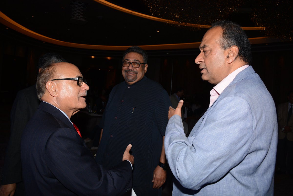 IndoUS_NIC's tweet photo. Dr Lalit Bhasin @iaccindia @IaccNic welcoming Mr Mukul Rohatgy, Attorney General of India at Business Leadership Award Night, at #Iaccsummit https://t.co/MCaUrTuVqT