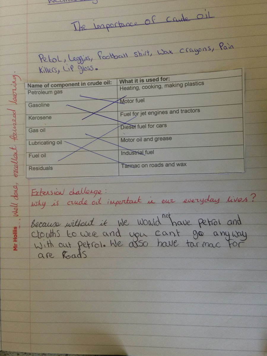 MrHollisAC's tweet photo. exemplar learning from Euan M, yr 9 on crude oil @AbbeyCollegeAC https://t.co/PFyvskvcXH