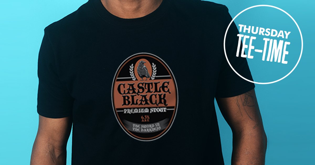 What time is it? It's #ThursdayTeeTime #Win our Castle Black Stout tee in this weeks #competition. RT & Follow to enter. Closes at Midnight