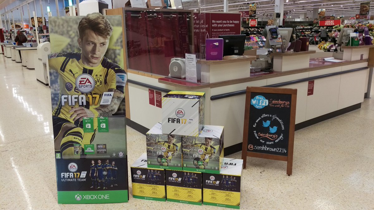 geminemski1985's tweet photo. Game geeks get yo FIFA 17 on at sainsburys darnley, only £40! While stocks last so get in quick! @sarahbrown2214 https://t.co/iOLAaRsXPG