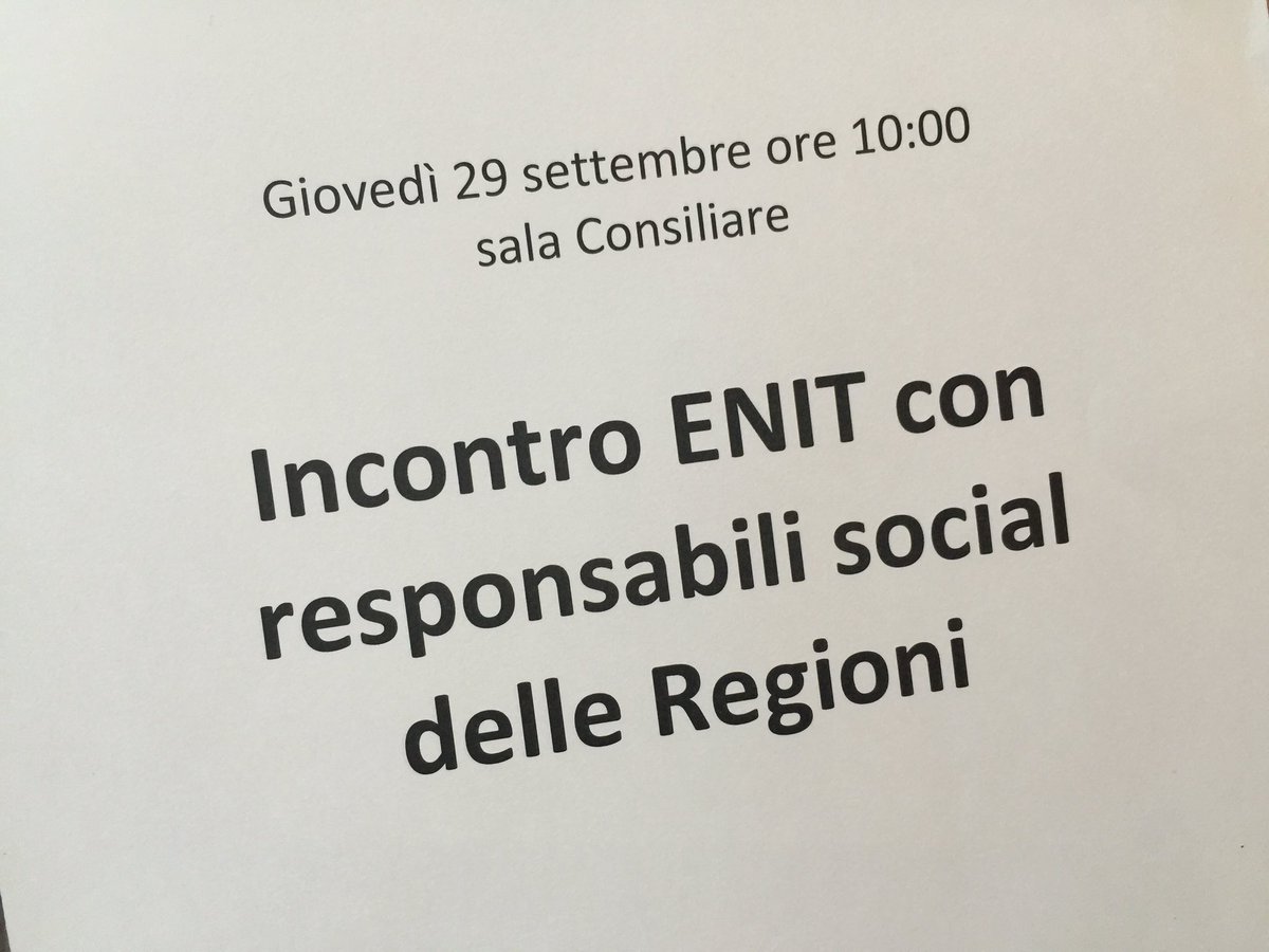 Il mio più grande buon lavoro ai #socialmedia team delle Regioni italiane. La prima riunione di lavoro a #NF16