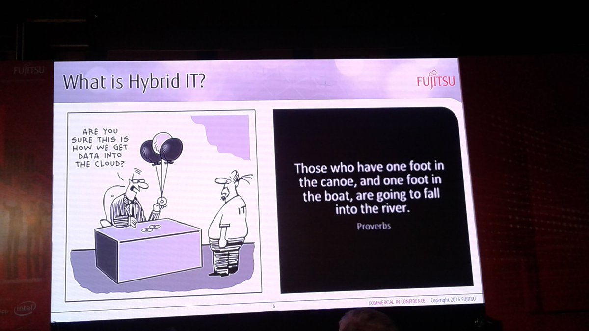 TechButthead's tweet photo. HAHA.....Funny #Comic shared by @CathyMcCannFJS on #Hybrid IT :- #FujitsuWT2016 #EnablingDigital https://t.co/qrs6u5qmOG