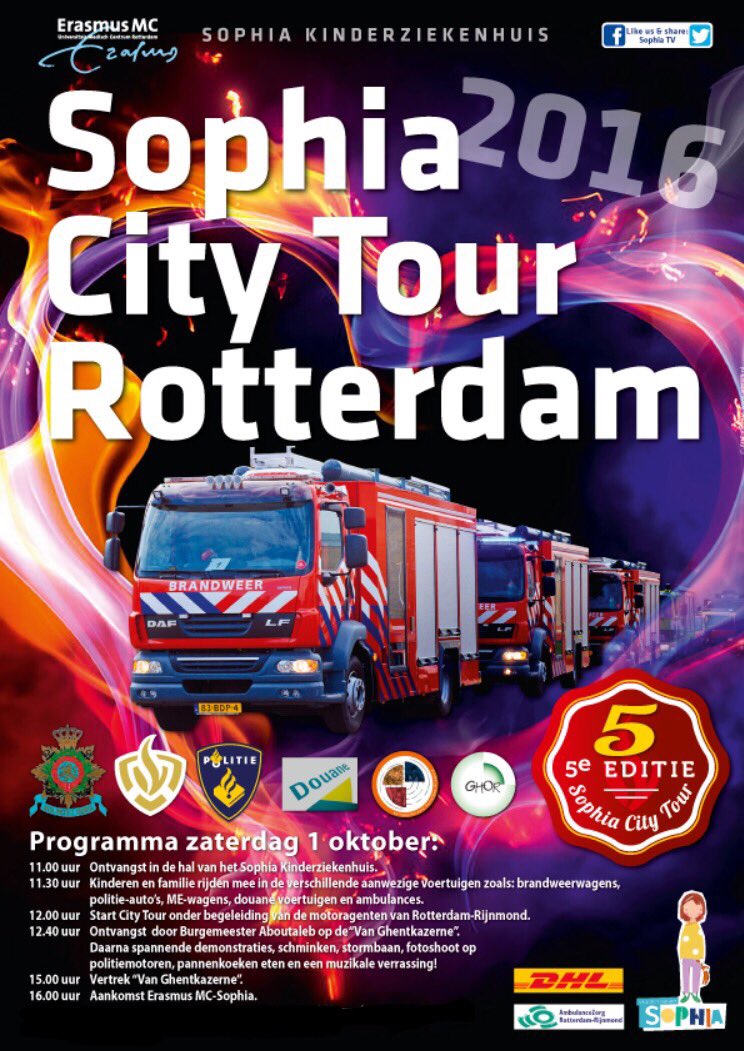 Aanstaande zaterdag vindt alweer de 5e editie van de #SophiaCityTour plaats! 🚑🚔🚒 #PRO247 facebook.com/politiepro247/… 1/2