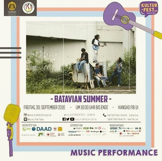 BTVNSMMR's tweet photo. Besok! @KULTURFEST2016 #BTVNSMMR #gig #Depok https://t.co/MSgAkclND0