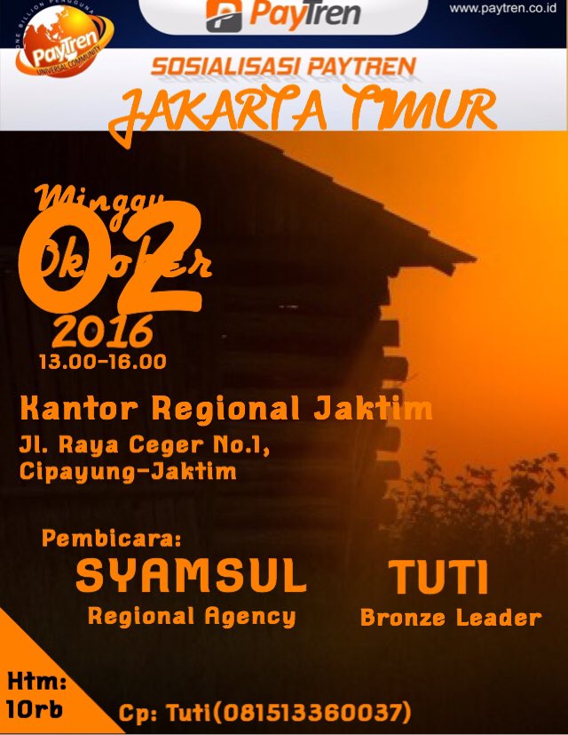 VsiRegJaktim's tweet photo. Punya punya bisnis dg modal sangat terjangkau? Silahkan hadir ya, utk umum... https://t.co/4t4NVeOMq4