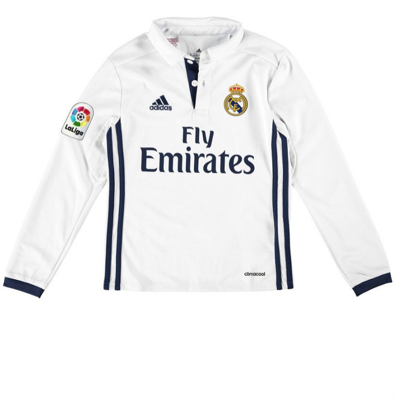 bit.ly/2ckiPcb 2016/2017 CAMISETA REAL MADRID 1ª EQ NIÑOS ML