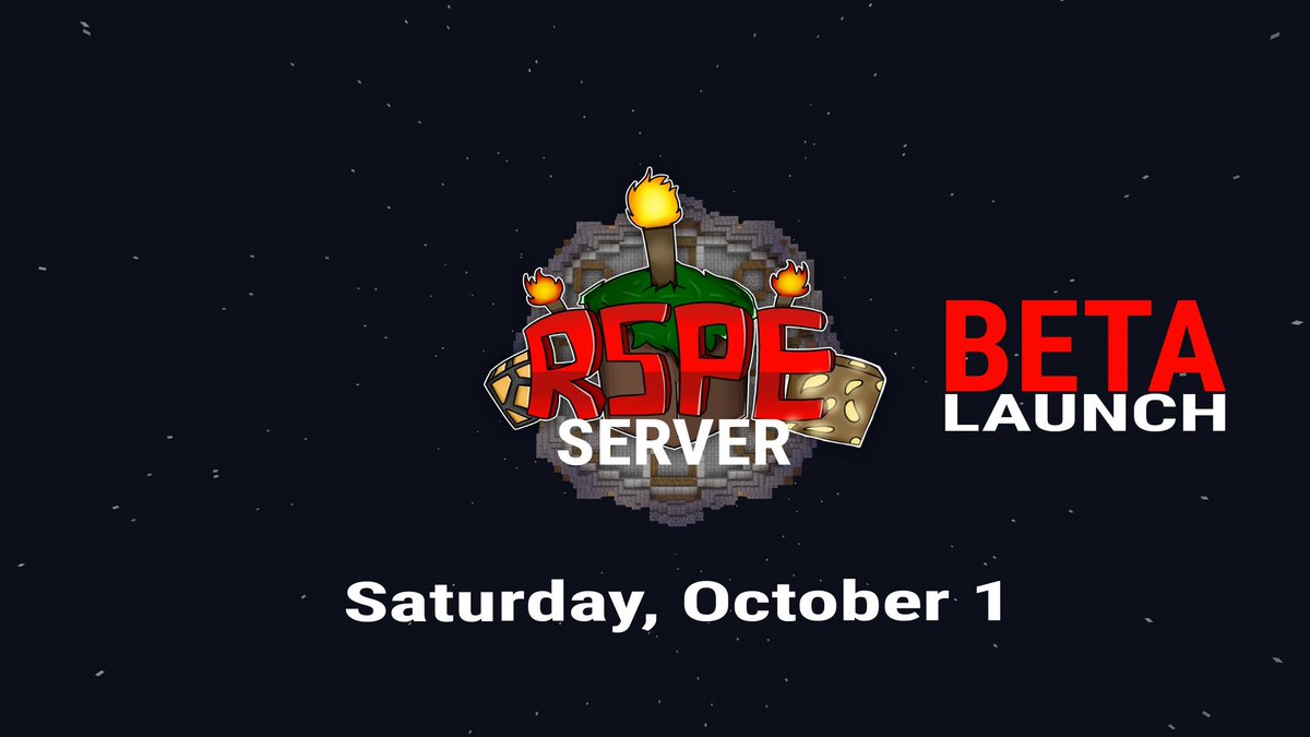 RSPEServer's tweet image. BETA Launch 

Saturday, October 1