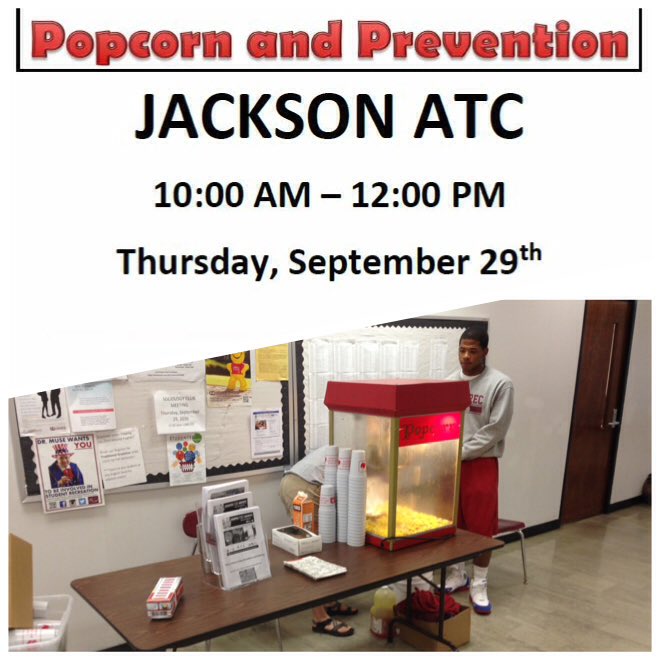 HindsCCSafety's tweet photo. #JacksonATC find us inside Bivins Bldg till 12P with #HindsCC Popcorn & Prevention. @hindsccoem @HindsRec https://t.co/oZYRYm7xHn