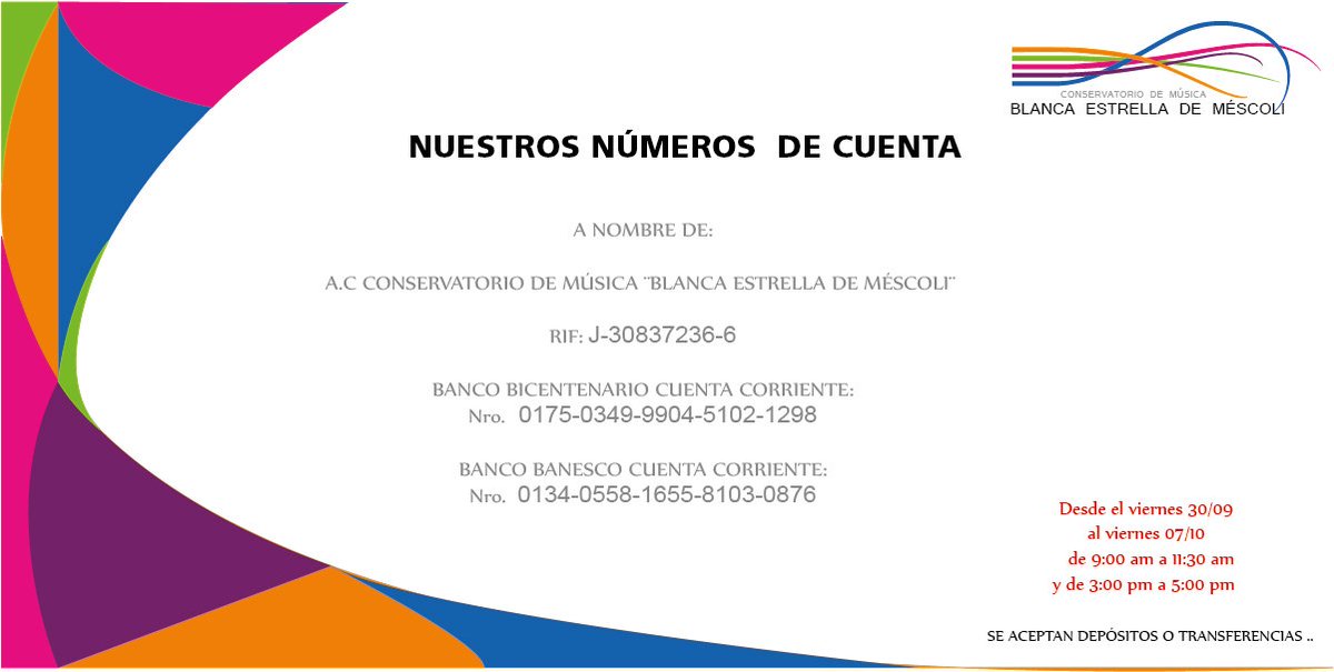 nuestros numeros de cuentas.