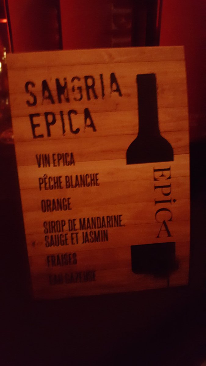 AnneAMontreal's tweet photo. Hier, j'ai goûté les vins Epica nature, en sangria et en cocktail. Très belle découverte ! #vinepica #momentsepiques https://t.co/N91DZ1Rmeu