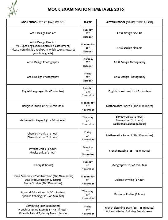 RMS_exams's tweet photo. Year 11's, your mock exam timetable has been released... https://t.co/KRHav3oGH2