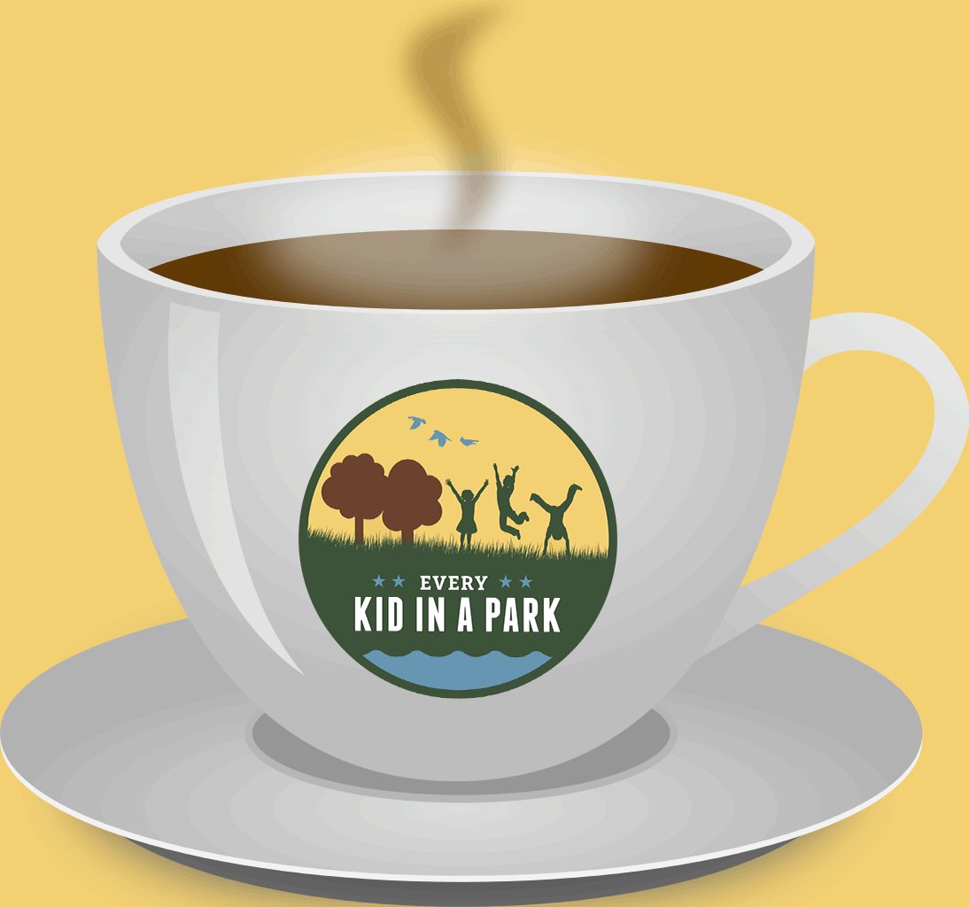 everykidinapark's tweet photo. #NationalCoffeeDay A nice cup of thanks to our 7 fed agencies and all the parents, teachers, youth group leaders who help our #4thgraders https://t.co/FwVI5SmSDi