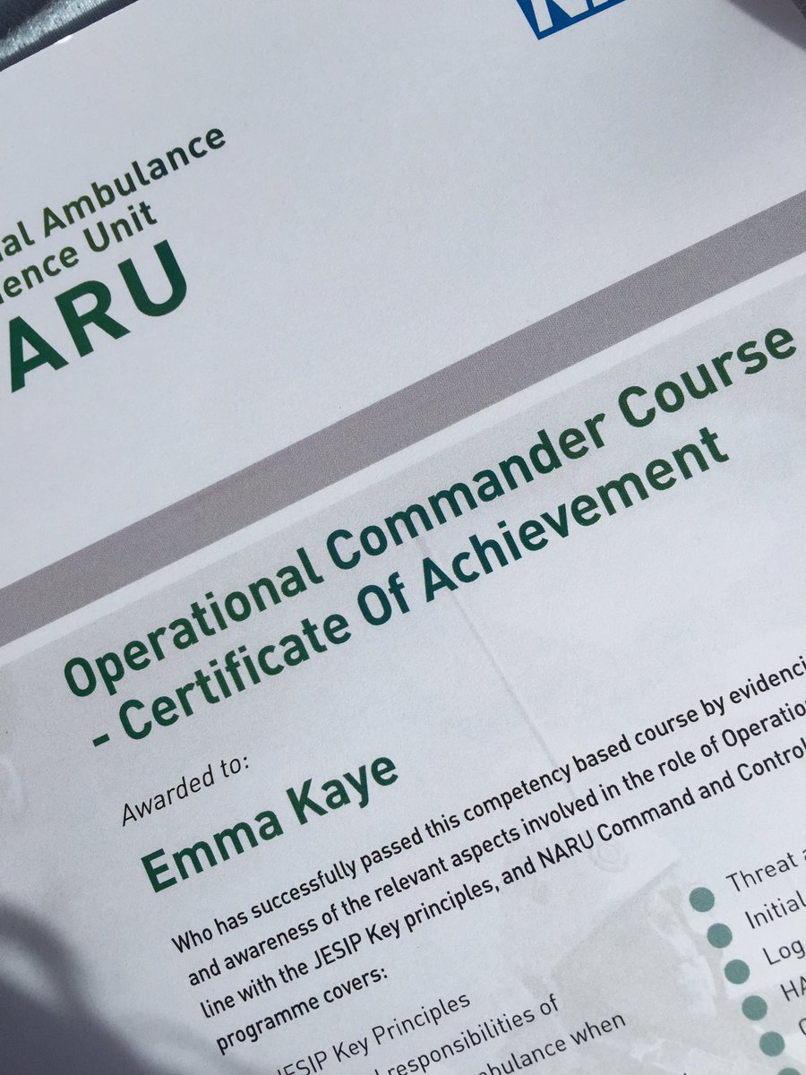 Emma Kaye (@emmaflaherty89) on Twitter photo Fantastic week down at Winterbourne Gunner.... Operational Commader....highly recommended <a href="/NWAmbulance/">North West Ambulance Service</a> <a href="/NARU_org/">The National Ambulance Resilience Unit</a> @NARU_Education Fantastic week down at Winterbourne Gunner.... Operational Commader....highly recommended <a href="/NWAmbulance/">North West Ambulance Service</a> <a href="/NARU_org/">The National Ambulance Resilience Unit</a> @NARU_Education