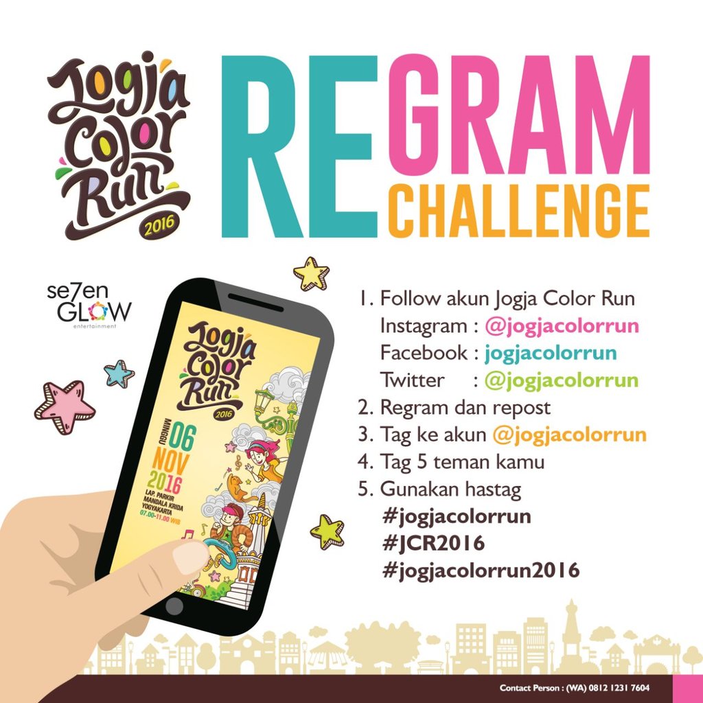 jogjacolorrun's tweet photo. Ada 2 tiket gratis buat pemenang dipilih mimin, pemenang akan diumumkan tanggal 7 Oktober 2016. Ig: @jogjacolorrun https://t.co/uywXyMogAd