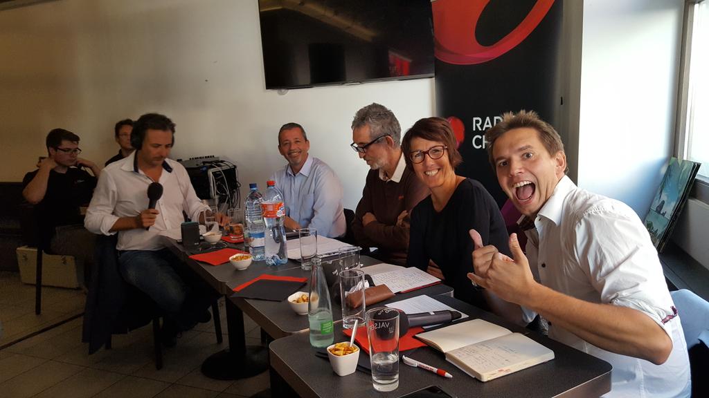 FabriceCB's tweet photo. Débat @radiochablais à #monthey en directe maintenant à la Taverne et sur les ondes @f_girard @FabriceThetaz @Monthey1 https://t.co/uMtY33RVzn