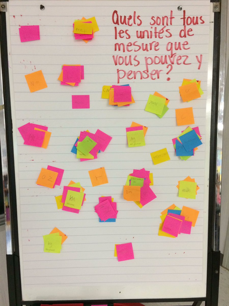ChezMmeMartin's tweet photo. When you're students are killing their Post-it Pile Up @LesSeptiemes @RochCarrierFIPS #math4dayz https://t.co/hWnVpQRspP