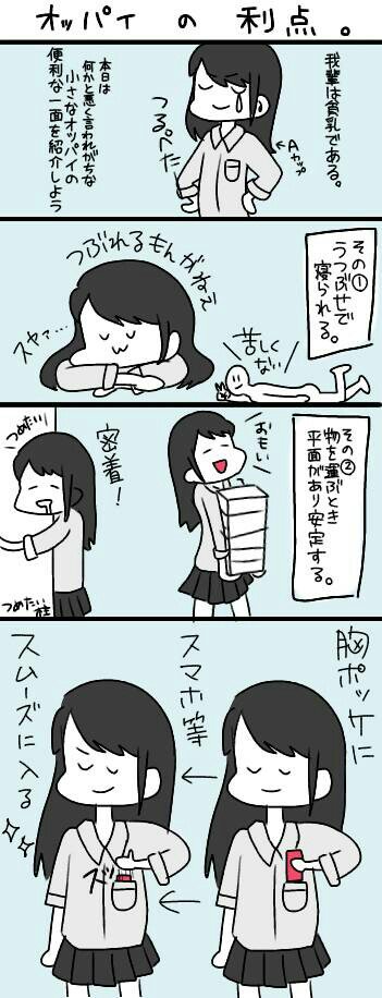 女性目線で考えた 巨乳vs貧乳 それぞれの利点を比べた漫画に爆笑 笑うメディア クレイジー