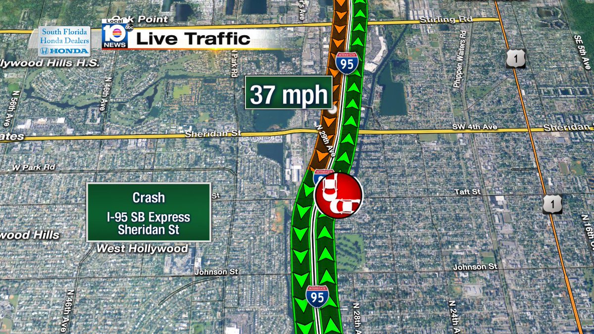 Express lanes closed on I-95 SB at Sherdian St #traffic https://t.co/IFhgpgDqKA
