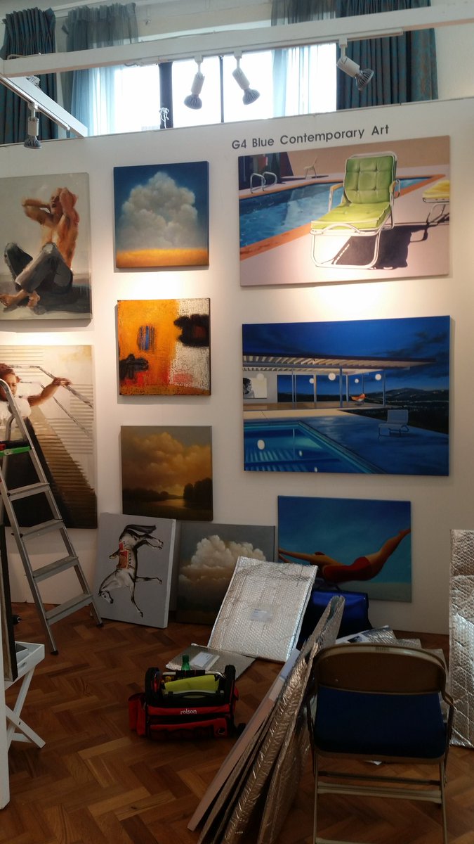 BlueContempArt's tweet photo. Setting up for @CambArtFair https://t.co/S3tVuoaPnx