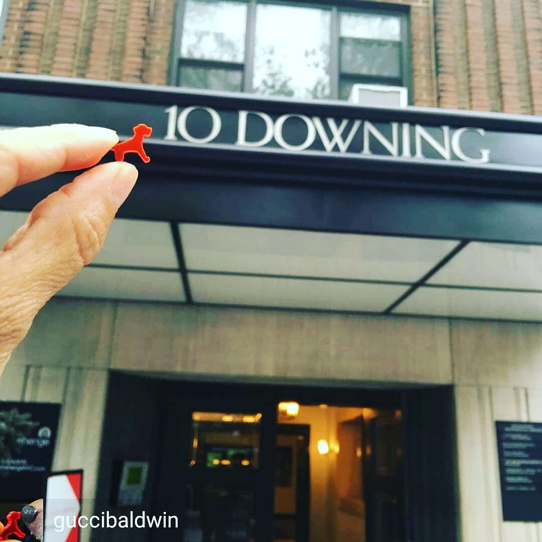 misheleneous's tweet photo. A #tinyheidi 'missing piece' visits 10 Downing St in #NewYork What will you do with your #dog tag? https://t.co/VeStojzfVZ #thepetsbiz @Etsy https://t.co/ZAM5K7AB0V