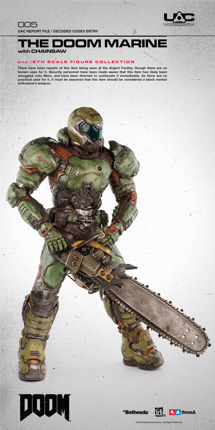 Doom guy with the chainsaw