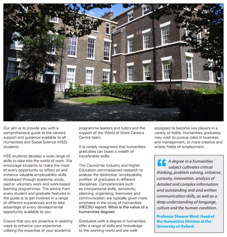 LJMUCareers's tweet photo. 📖 | Career Planning Guide preview no.7: Humanities &amp; Social Science

https://t.co/6L8vdLzKYp

Also available at Aldham @LJMUCareersZone https://t.co/Q2qt5WZMNf