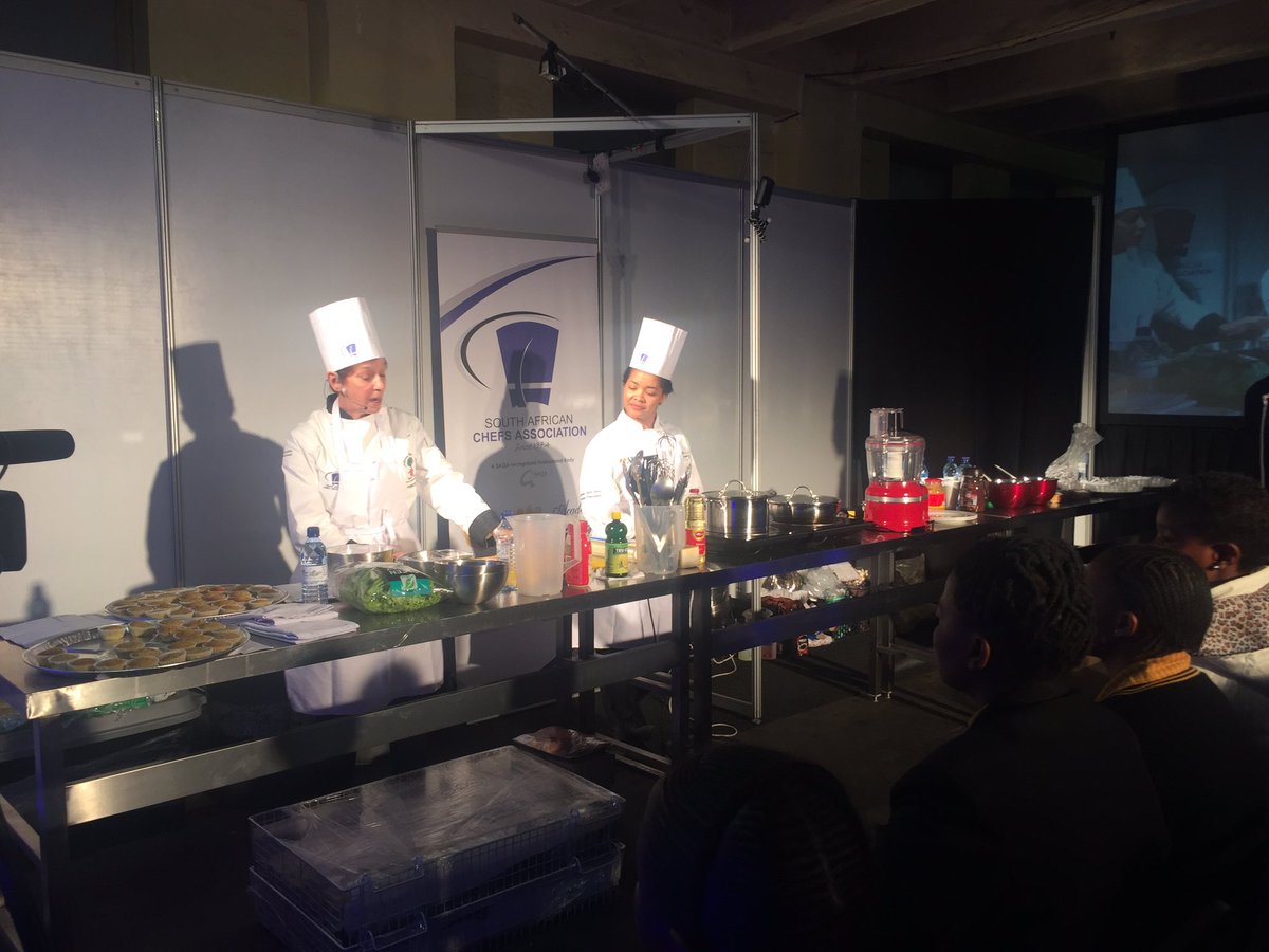 ntce_za's tweet photo. The #SouthAfricanChefsAssociation have kicked off the lunch hour with a few tasty demo's in the #NTCEChefsCorner 🌮🌯🍲🍣🍱🍜 https://t.co/p4TXs8mHff