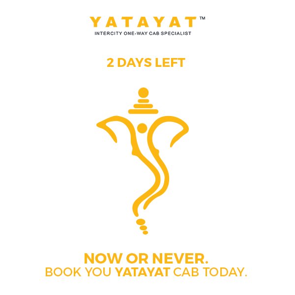 YatayatIn's tweet photo. Only two days left for you to enjoy a flat discount of Rs. 300 on every YATAYAT ride, booked from the app. Use the PROMO CODE - BAPPA300. https://t.co/eG7g0Kcw3o