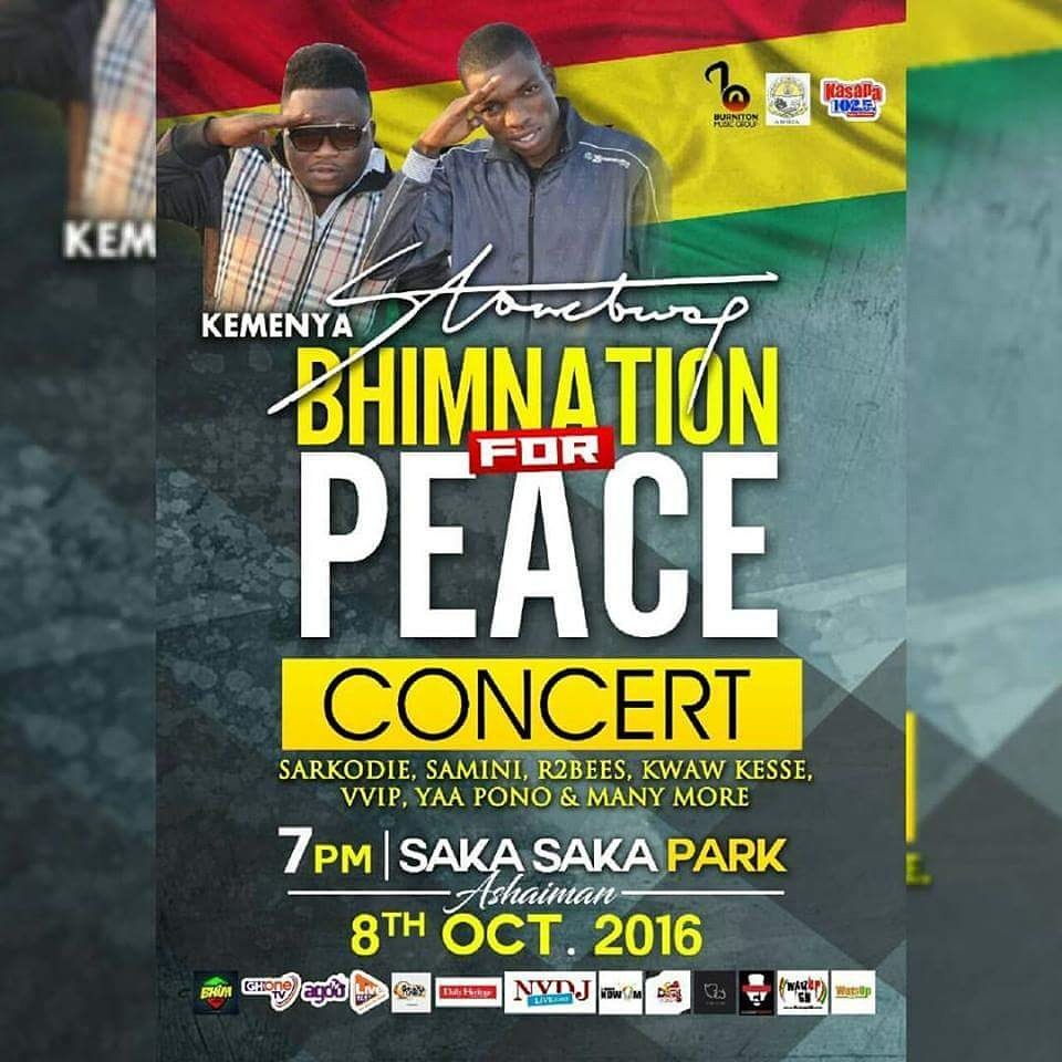 kenddiluv's tweet image. #Catch @KemenyaAirforce @KemenyaTVee live on @stonebwoyb #BhimnationForPeaceConcert 8th Oct.16 @7:00pm.@kasapafm