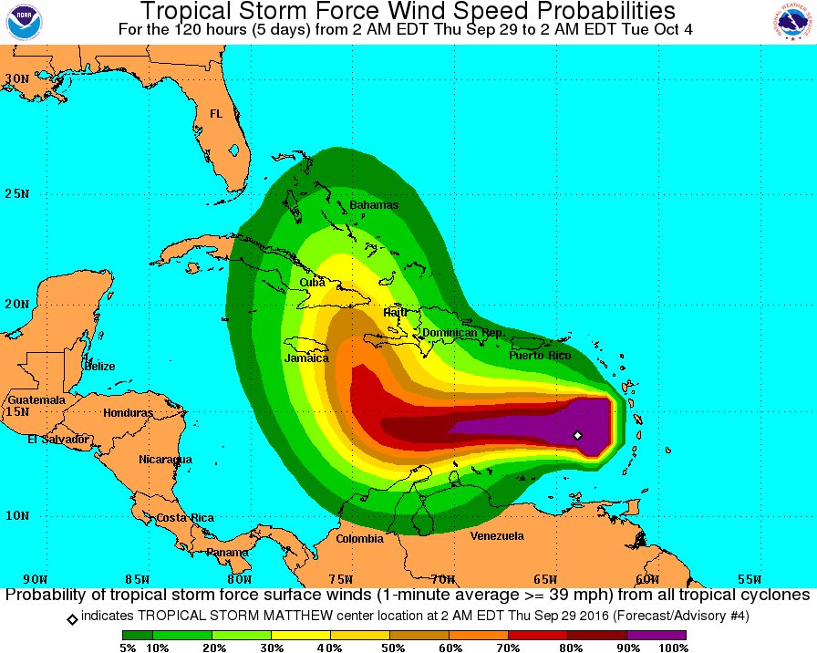 HurricaneNETorg's tweet image. Tropical Storm Matthew uncertainty abounds, at present Florida to be impacted, could go west #BePrepared #HamRadio