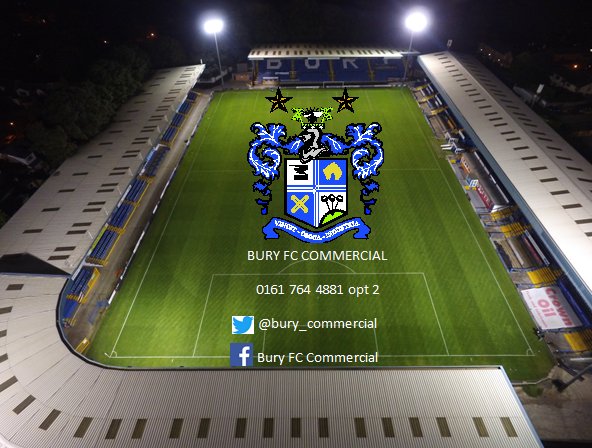 bury_commercial's tweet photo. TOP 2 CLASH! This Saturday!
⚽  @buryfcofficial v @SUFCOfficial 
📆 Sat 1st Oct 3pm KO
🌍 Gigg Lane
🍽 Limited Hospitality available 
#buryfc https://t.co/x0OE589caB