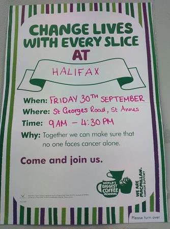 SATC (@stannesonseatc) on Twitter photo Halifax, Mooch1, <a href="/BistroStAnnes/">Bistro St Annes</a>, <a href="/OrchardEstates/">Orchard Estates</a> <a href="/StAnnesYMCA/">St Annes YMCA</a> & RTilly all host Macmillan Coffee mornings tomorrow. Please come & join in! Halifax, Mooch1, <a href="/BistroStAnnes/">Bistro St Annes</a>, <a href="/OrchardEstates/">Orchard Estates</a> <a href="/StAnnesYMCA/">St Annes YMCA</a> & RTilly all host Macmillan Coffee mornings tomorrow. Please come & join in!