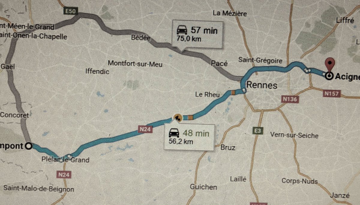 4inemeunier's tweet photo. Demain,  @mobilacteurs @CHURennes  raccompagnent @guydb35  chez lui.....Ok @tardif33547888 ? (+40 km, facile, non?) https://t.co/GRq4GlFYvy