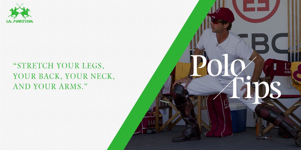 LaMartinaPolo's tweet photo. Stretch before and after you ride the horse. #LaMartina #PoloTips https://t.co/xpGDyCVTo8