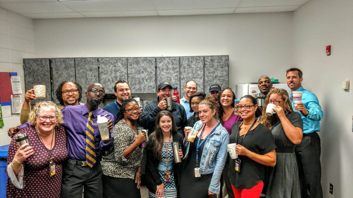 DavisMiddle's tweet photo. Gloomy outside, BUT bright inside here at Davis Middle! #NationalCoffeeDay https://t.co/sIUIxjvR9M