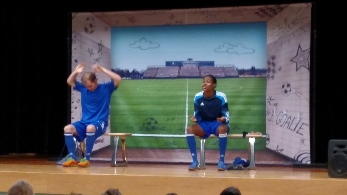 LkwdGarfield's tweet photo. 6th gr students learn about bullying prevention through Cleve Playhouse KICK performance. #rangerpride https://t.co/BTuhFor4yr