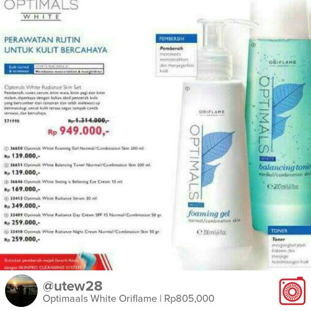 uthew's tweet photo. Selling Optimaals White Oriflame Rp805,000 https://t.co/PKc1CgmV5n #carousell @carousell_id https://t.co/IU1qr0JMMB