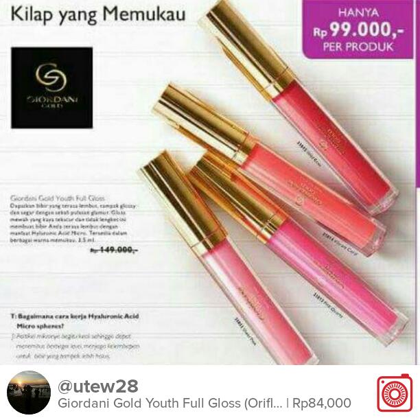 uthew's tweet photo. Selling Giordani Gold Youth Full Gloss (Oriflame) Rp84,000 https://t.co/VU7rSCtZca #carousell @carousell_id https://t.co/CiN1lAjg2V