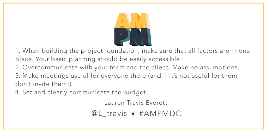 AMPMDC's tweet photo. Pave the way for successful video production projects with @l_travis's tips and tricks. #AMPMDC https://t.co/Ff89erFU38