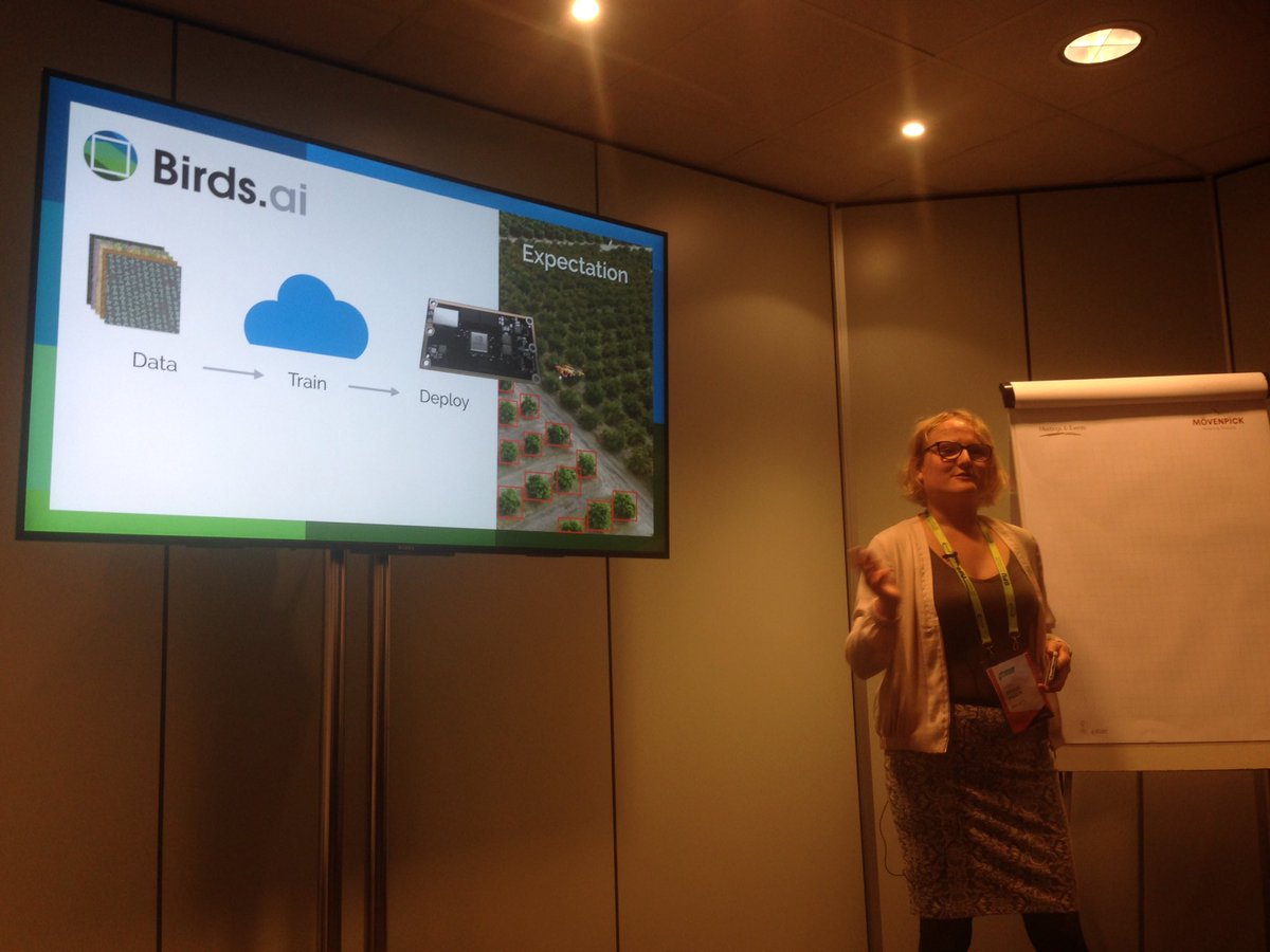 Camiel_V's tweet photo. Now @anoukvisser CTO @BirdsAII at @nvidia #GTC16EU talking about fine-tuning on the fly with Jetson TX1 #nltech #ai #vision #tech #robots https://t.co/j3yCr2Q6IL