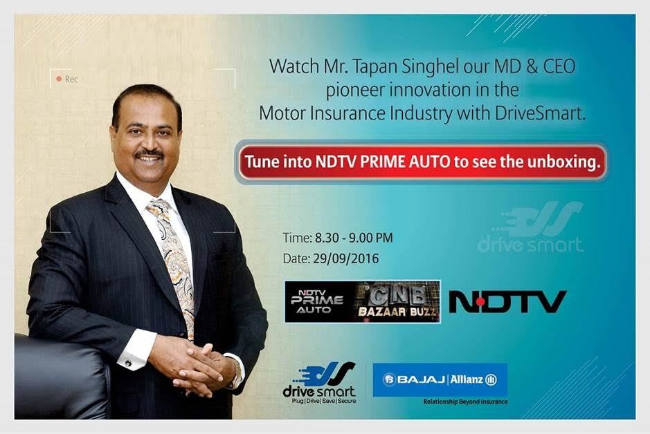 bajajgeneral's tweet photo. Missed the live launch of our DriveSmart service? Catch the unboxing tonight, exclusively on @NDTVPrime between 8:30 – 9 PM. #LetsDriveSmart https://t.co/brxdBX0jid