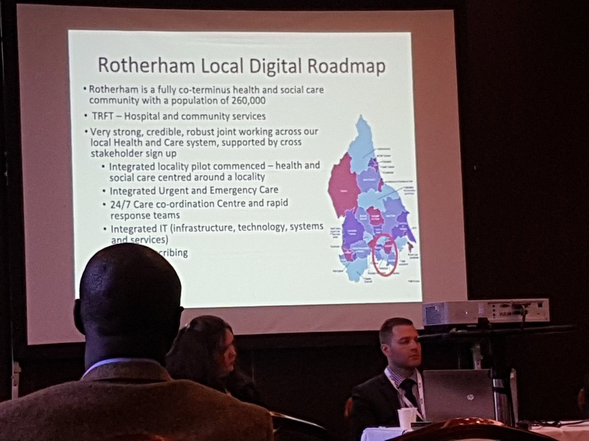 RotherhamNHS_HI's tweet photo. A discussion on Local Digital Roadmaps, including our Director James Rawlinson. #MUN #MUN2016 https://t.co/RrDfaABsbS