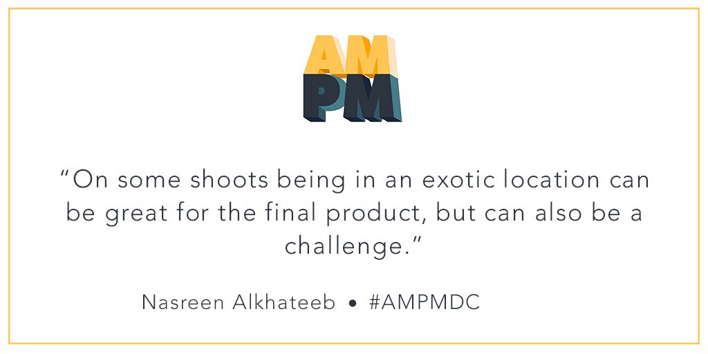 AMPMDC's tweet photo. While filming in exotic environments, Nasreen Alkhateeb shows us that the sky is truly the limit when it comes to video production. #AMPMDC https://t.co/5i97v6KtU4
