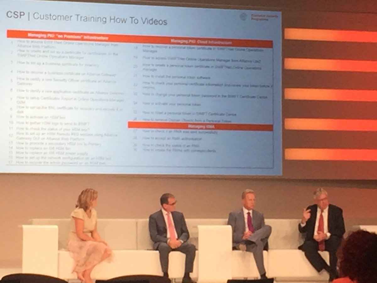 AntoniaSW's tweet image. "#SWIFTSmart is all about intelligence, community &amp;amp; education" - Brett Lancaster @DanaBrants @swiftcommunity #sibos