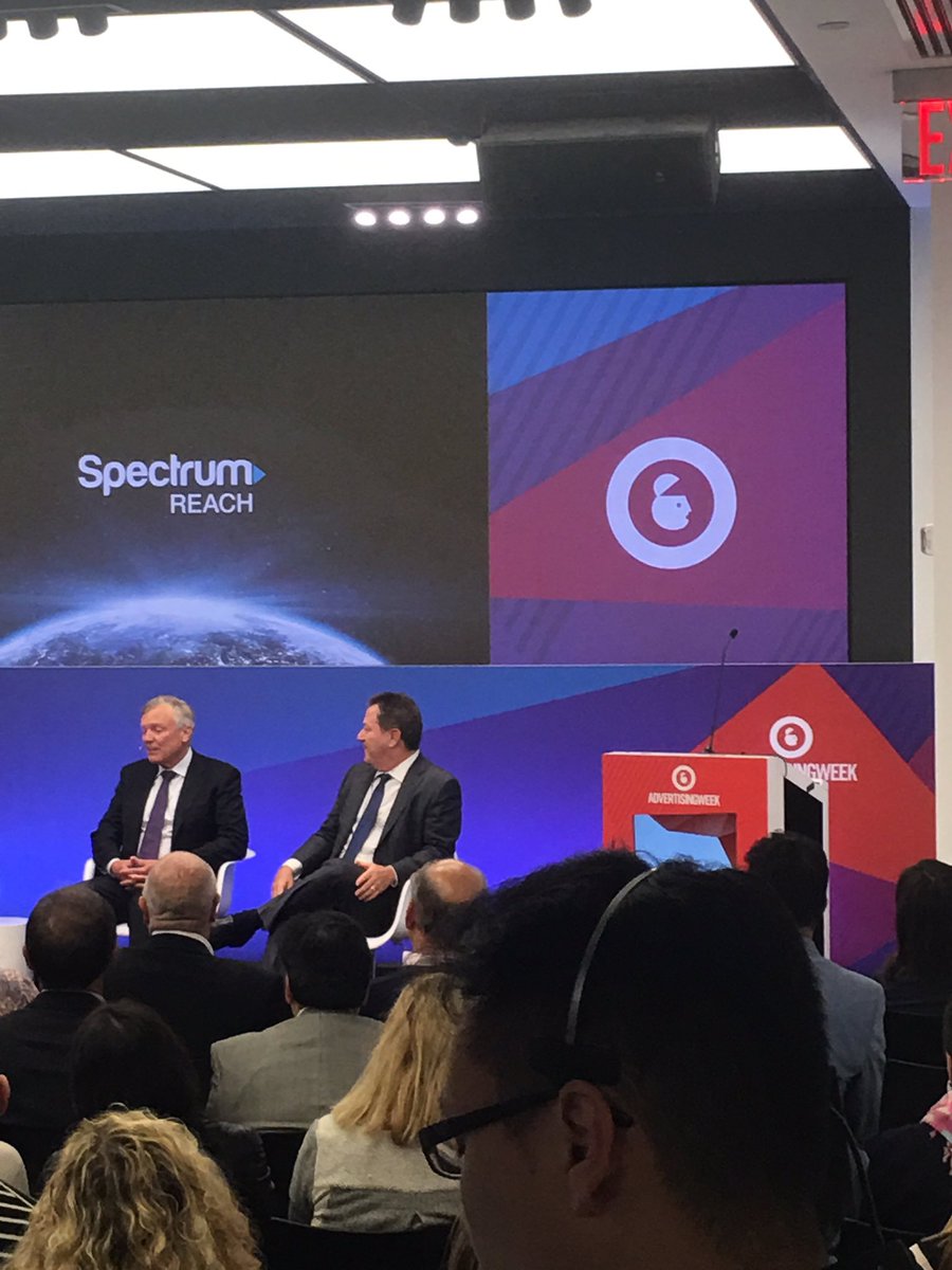 LorneBrown's tweet photo. Watching David Kline and Tom Rutledge of @SpectrumReach talking marketing, scale and addressable #adweek2016 https://t.co/AkHA0BOyac