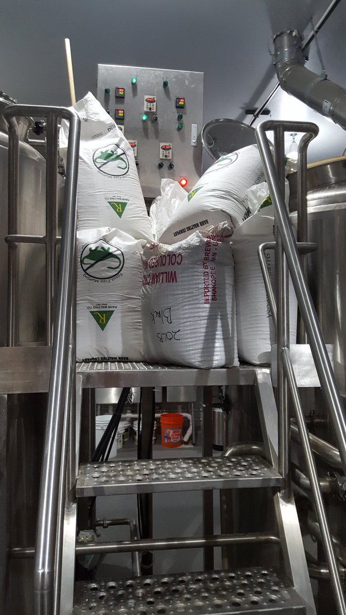 NorthernOakBeer's tweet photo. Brewing Mustache Stout. The dark beers are coming back! https://t.co/nranPDb9kg