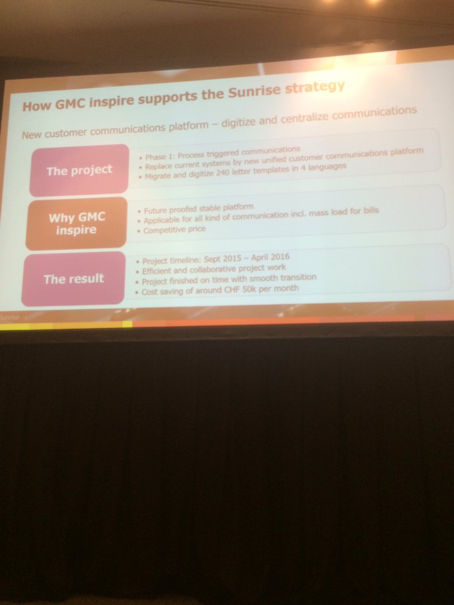 h_Chicago's tweet photo. Sunrise (leader telco in Switzerland) implemented #gmcsoftware in order to migrate 70% of printed communication to a digital channel !! https://t.co/vt3RzXUt06