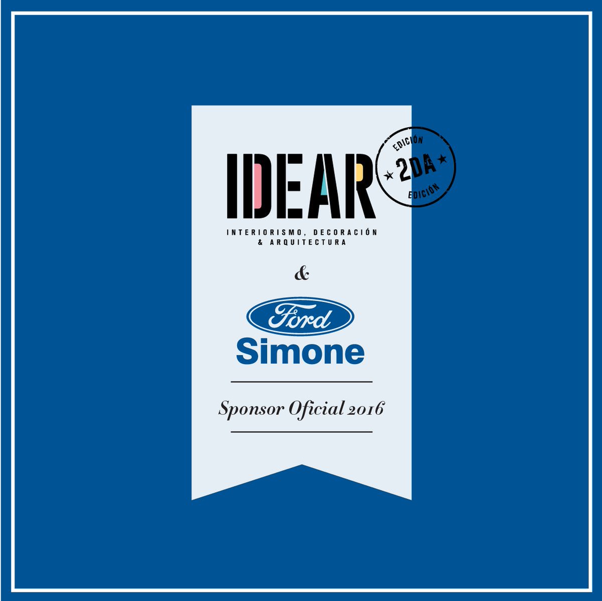 idearlaplata's tweet photo. FordSimone, concesionaria oficial en La Plata, Brandsen, Tandil y Capital Federal, nos acompaña como sponsor en la 2da Edición de IDEAR. https://t.co/RYFgdUpODp